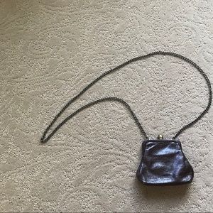 Brown Leather Hobo Libby Purse Clutch